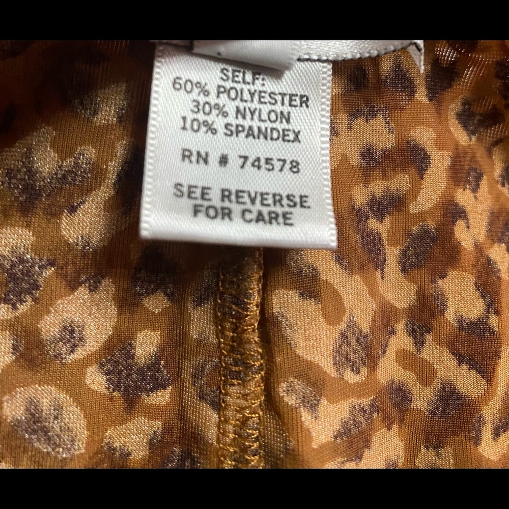 Cache Stretch Velvet Leopard Print Top Size Large - image 5